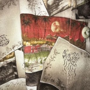 BURMA BIBAS HAWAIIAN SHIRT LARGE MENS 100% Cotton